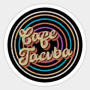 vintage circle line color Cafe Tacvba Sticker